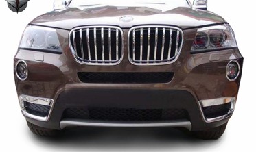 хром накладки переднего бампера BMW X3 F25 фото