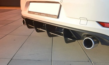 Накладка на задній бампер Volkswagen Golf VII GTI рестайл фото