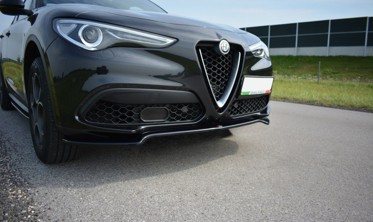 Тюнинговый диффузор переднего бампера Alfa Romeo Stelvio вер.1 фото