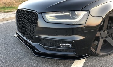 Тюнинг накладка под передний бампер Audi S4 / A4 S-line B8 FL вер.2 фото