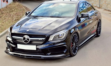Накладка на передний бампер Mercedes CLA 45 AMG W117 (дорест.) вер.2 фото
