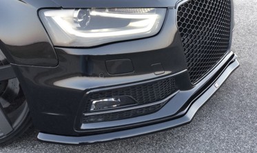 Тюнинговый диффузор переднего бампера Audi S4 / A4 S-line B8 FL вер.1 фото