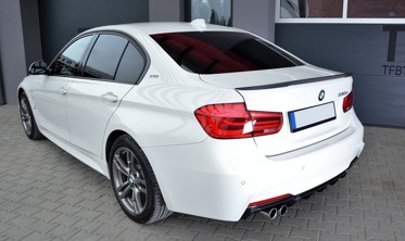 Дифузор задній BMW F30 стиль М-Performance під подвійну насадку фото