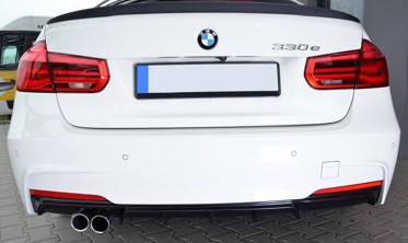 Дифузор задній BMW F30 стиль М-Performance під подвійну насадку фото