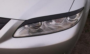 Накладки на фары (реснички) Mazda 6 широкие (вариант 3) фото