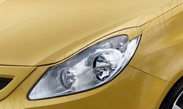 РЕСНИЧКИ (НАКЛАДКИ НА ФАРЫ) Opel Corsa D (вер. 2) фото