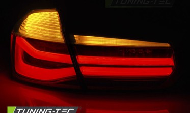 Задние тюнинг фонари (стопы) с диодами BMW 3 седан F30 тонированные фото
