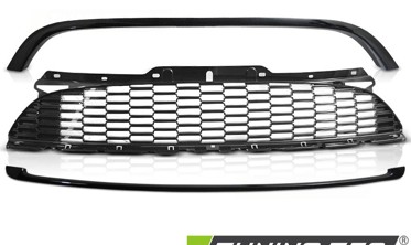 Решетка радиатора MINI COOPER R56 / R57 / R55 JCW стиль черная глянцевая фото