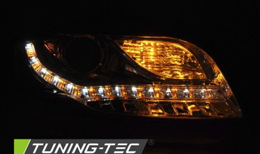 Фари передні AUDI A4 B7 з діодними поворотами, хром. фото