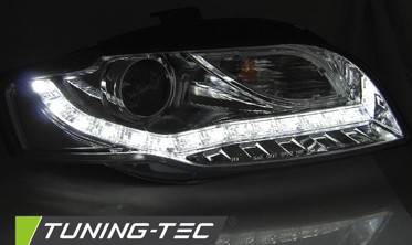 Фари передні AUDI A4 B7 з діодними поворотами, хром. фото
