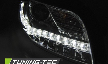 Фари передні AUDI A4 B7 з діодними поворотами, хром. фото