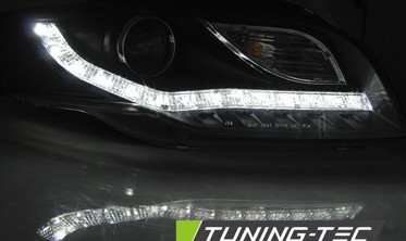 Фары передние AUDI A4 B7 с LED поворотами, черные фото