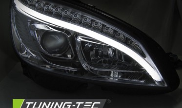Хром фари передні MERCEDES W204 2007-2010 з діодними поворотами фото