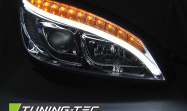 Хром фари передні MERCEDES W204 2007-2010 з діодними поворотами фото