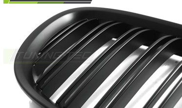 Решетка радиатора BMW F01 с двойными ребрами, матовая фото