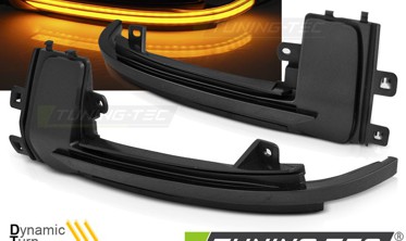 LED повороты в зеркала AUDI A3 10-12 / A4 10-15 / A5 10-16 тонированные фото