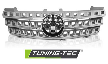 Решетка радиатора MERCEDES W164 серебрянная с хром полосками фото