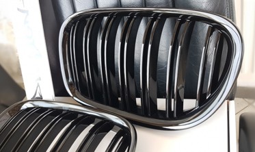 Решетка радиатора BMW F01 двойные ребра, глянец фото