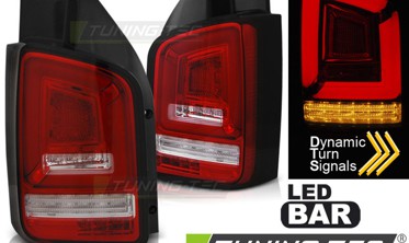 Тюнинговые задние фонари full led VW T5 дорестайл RED WHITE фото