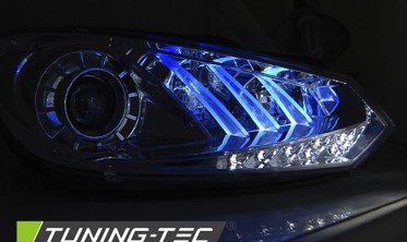 Лінзовані фари передні VOLKSWAGEN GOLF VI хром фото
