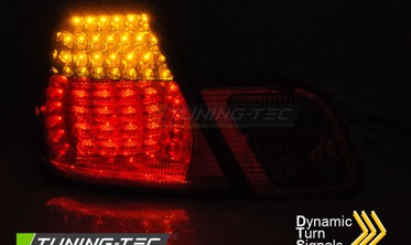 LED фонари задние BMW 3 E46 купе с динамическим поворотом красно-белые фото