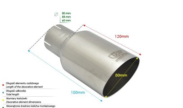 Насадка сатинова універсальна одинарна, 80 мм фото