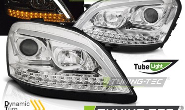 Диодные фары передние MERCEDES W164 ML 2005-2008 с динамическими поворотами фото