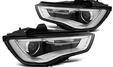Тюнінг фари передні AUDI A3 8V дорестайл BLACK LED фото