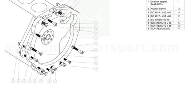 Gearbox adapter plate (перехідна плита) Saab H B204 B205 B234 B235 - BMW M57N M57N2 GS6-53DZ фото