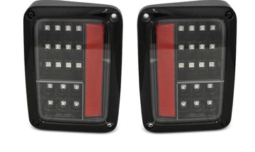 LED ліхтарі задні CHRYSLER JEEP WRANGLER JK BLACK фото