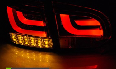Тюнинговые LED фонари задние Volkswagen GOLF 6 красно-белые фото