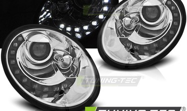 LED фары передние VOLKSWAGEN NEW BEETLE рестайл 2006-2012 фото