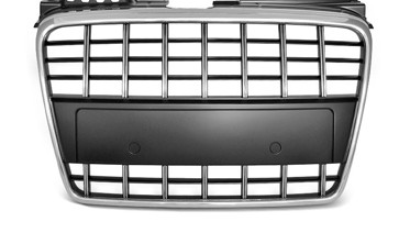 Решетка радиатора тюнинговая AUDI A4 B7 в стиле S8 CHROME BLACK фото