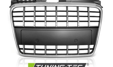 Решетка радиатора тюнинговая AUDI A4 B7 в стиле S8 CHROME BLACK фото