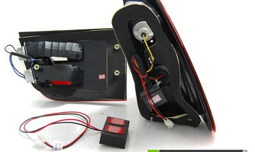 Задні світлодіодні ліхтарі BMW X5 E53 дорестайл SMOKE LED BAR фото