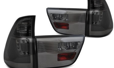 Задні світлодіодні ліхтарі BMW X5 E53 дорестайл SMOKE LED BAR фото