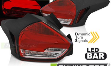 Фонари задние светодиодные Ford Focus MK3 рест. RED WHITE фото