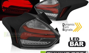 Задні ліхтарі Ford Focus MK3 Hatchback рест. LED BAR (бігаючий поворот) фото