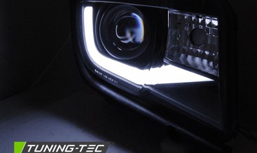 Передние тюнинг фары с диодами CHEVROLET CAMARO TUBE LIGHT BLACK фото
