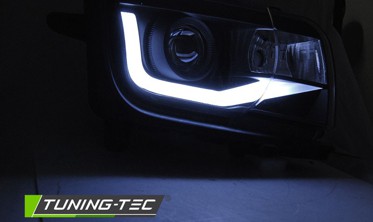 Передние тюнинг фары с диодами CHEVROLET CAMARO TUBE LIGHT BLACK фото