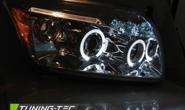 Передні тюнінг фари DODGE CALIBER ANGEL EYES фото