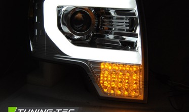 Передние тюнинговые фары FORD F150 MK12 TUBE LIGHT (led поворот) фото