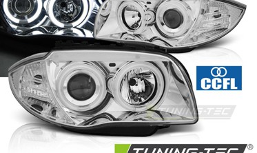 Передні тюнінгові фари BMW 1 E87, E81, E82, E88 ANGEL EYES CCFL фото