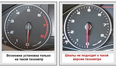 Шкали-замінники з миль на км Audi A6 C7 / A7 4G8 фото