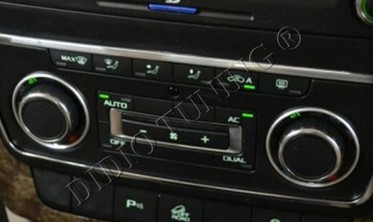 Хром кольца на ручки управления климатом Skoda Yeti / Octavia 2 FL фото