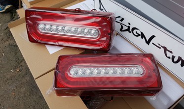 Задні ліхтарі діодні MERCEDES W463 G-KLASA RED WHITE фото