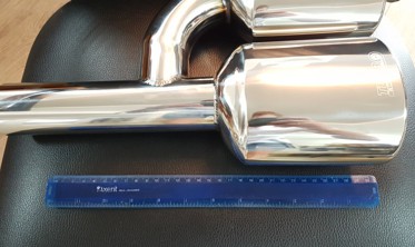 Насадки глушника подвійні овальні в стилі AMG фото