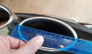 Насадки глушника подвійні овальні в стилі AMG фото