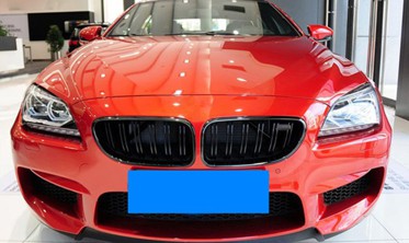 Решітка радіатора (ніздрі) BMW 6 F06, F12, F13 стиль М6 чорна, з місцем під емблему фото
