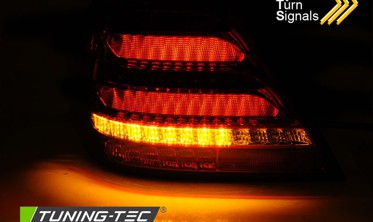 Тонированные задние фонари MERCEDES c-класс W203 седан LED BAR фото